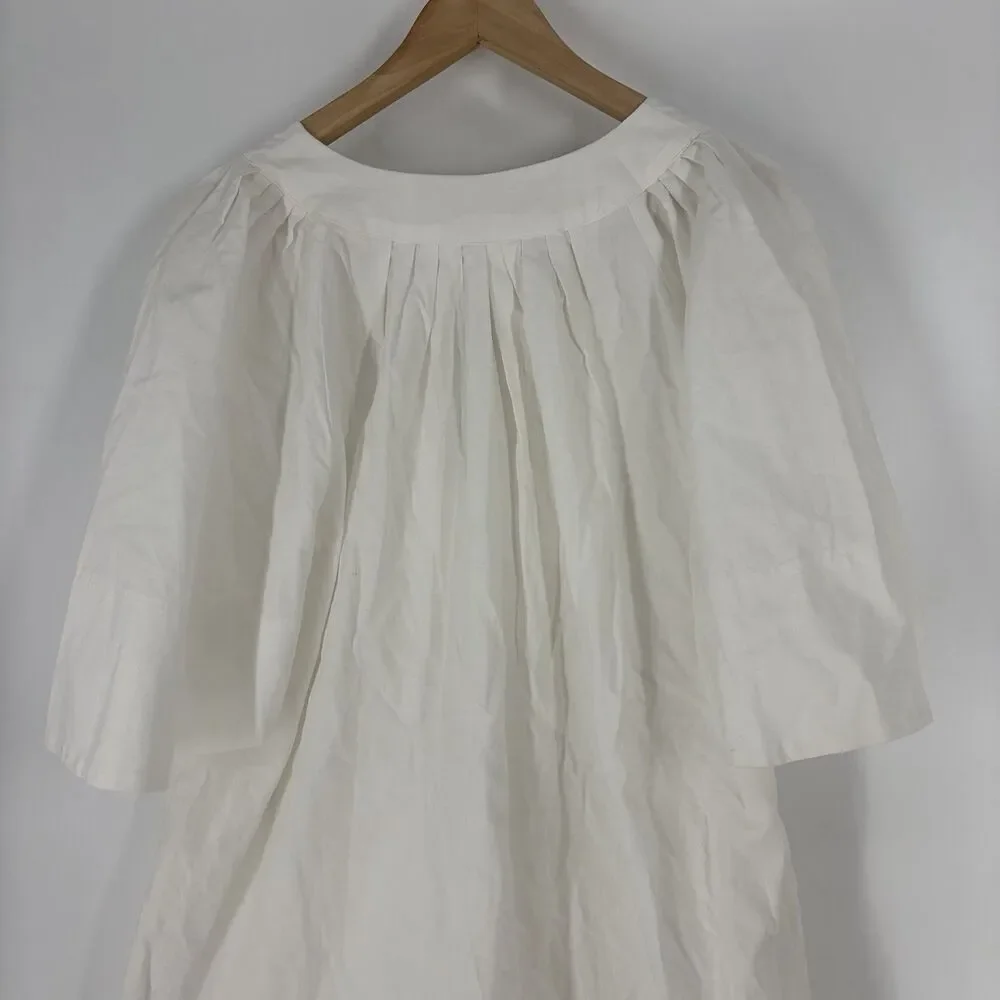 Pomander Place Tuckernuck Dress Size XL White Finley Flutter Sleeve Resort Prep - Picture 7 of 9
